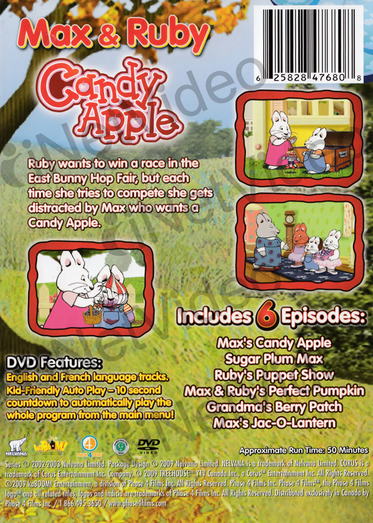 Max And Ruby Candy Apple New Dvd 