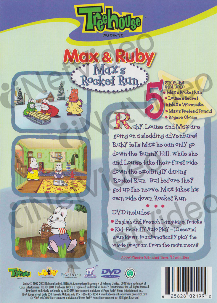 Max And Ruby - Max's Rocket Run *new Dvd***************