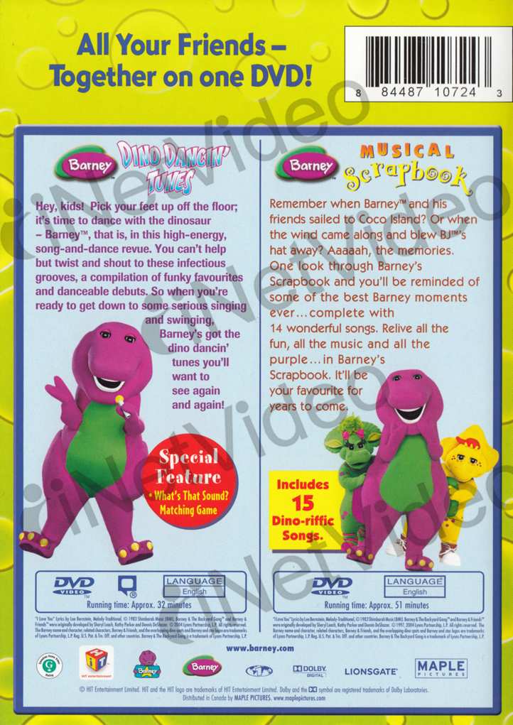 Barney Dino Dancin Tunes Musical Scrapbook New Dvd Ebay