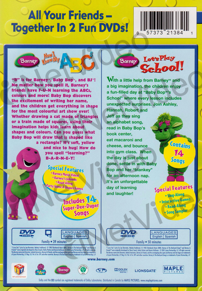BARNEY (NOW I KNOW MY ABCS/LETS PLAY SCHOOL) *NEW DVD  