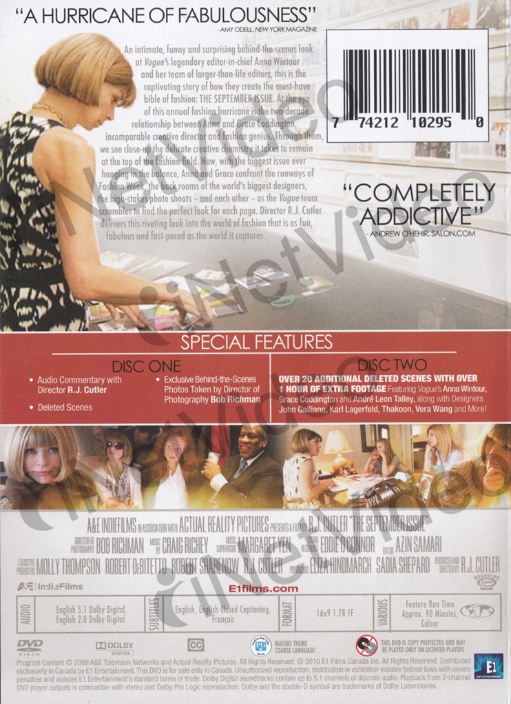 the september issue 2 disc double issue new dvd original title the 