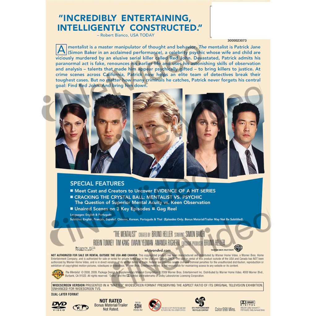 The Mentalist The Complete First Season 1st New DVD