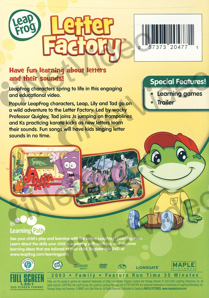 LEAP FROG - LETTER FACTORY (LEARN LETTERS AND *NEW DVD in DVDs & Movies...