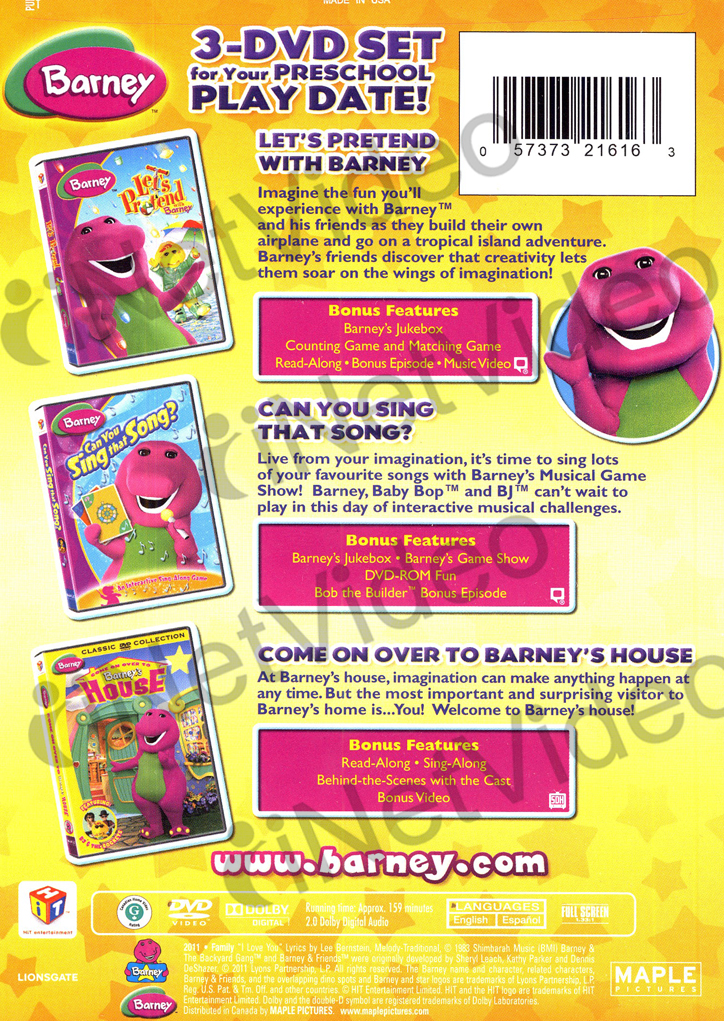 Barney: Play Date Pack (DVD, 2011, Canadian) for sale online | eBay