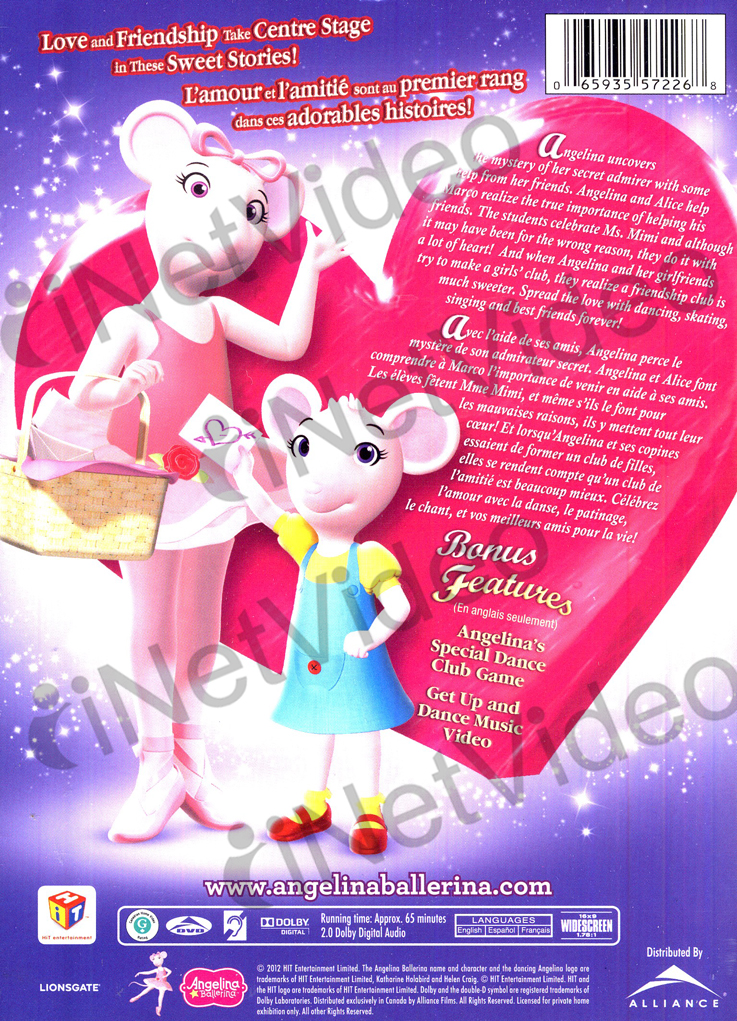 Details About Angelina Ballerina Sweet Valentinebilingual New Dvd