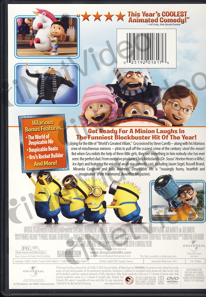 Despicable Me (Single-Disc Edition) New DVD 25192018176 | EBay