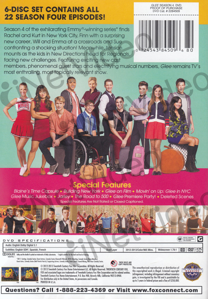 Glee - The Complete Season 4 New DVD 24543845096 | eBay