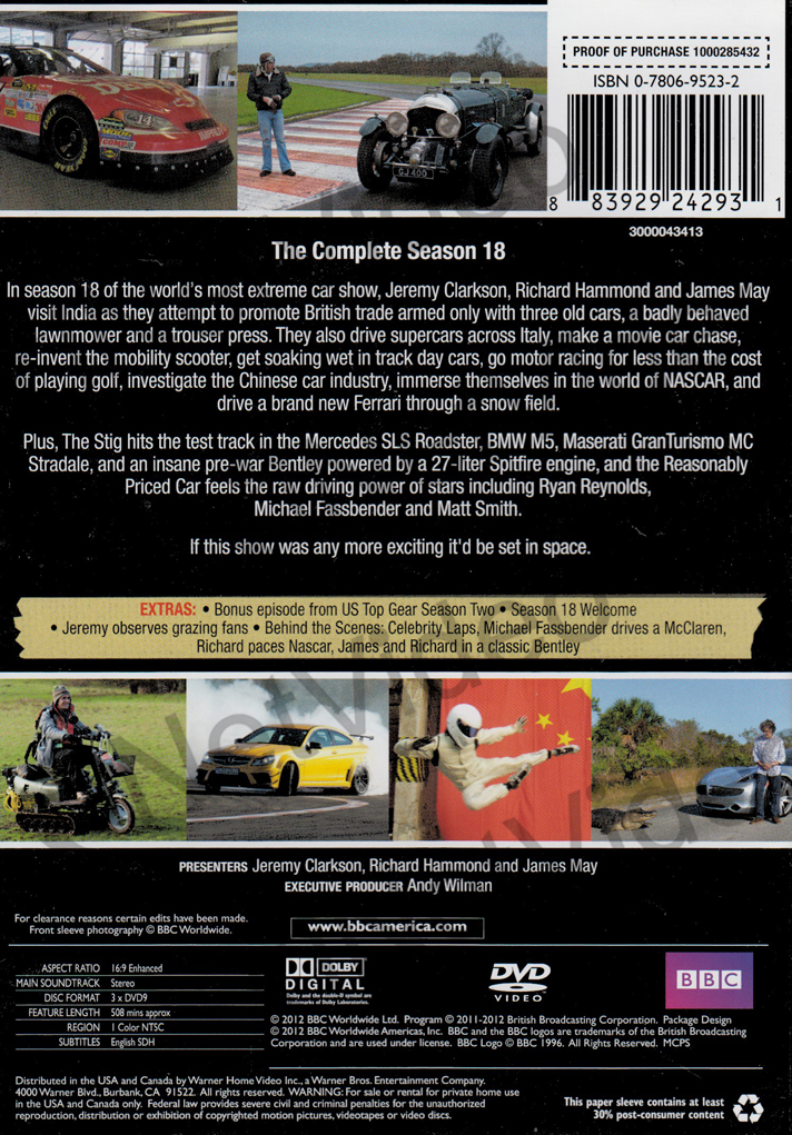 Top Gear The Complete Saison 18 Neuf Dvd Ebay