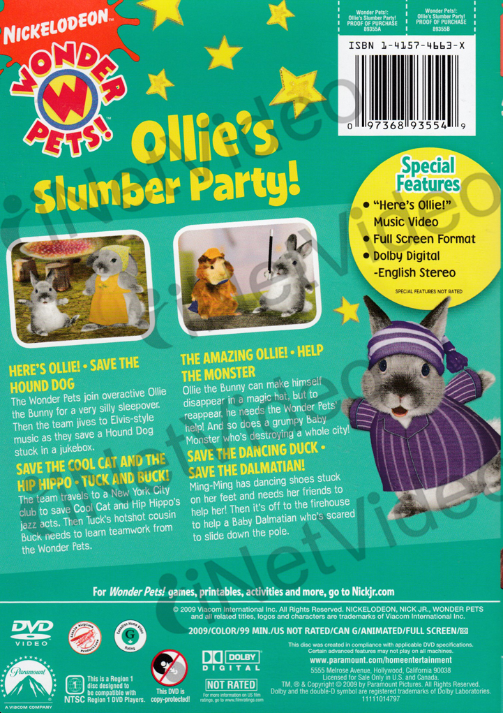 Wonder Pets! Ollie's Slumber Party! New DVD 97368935549 eBay