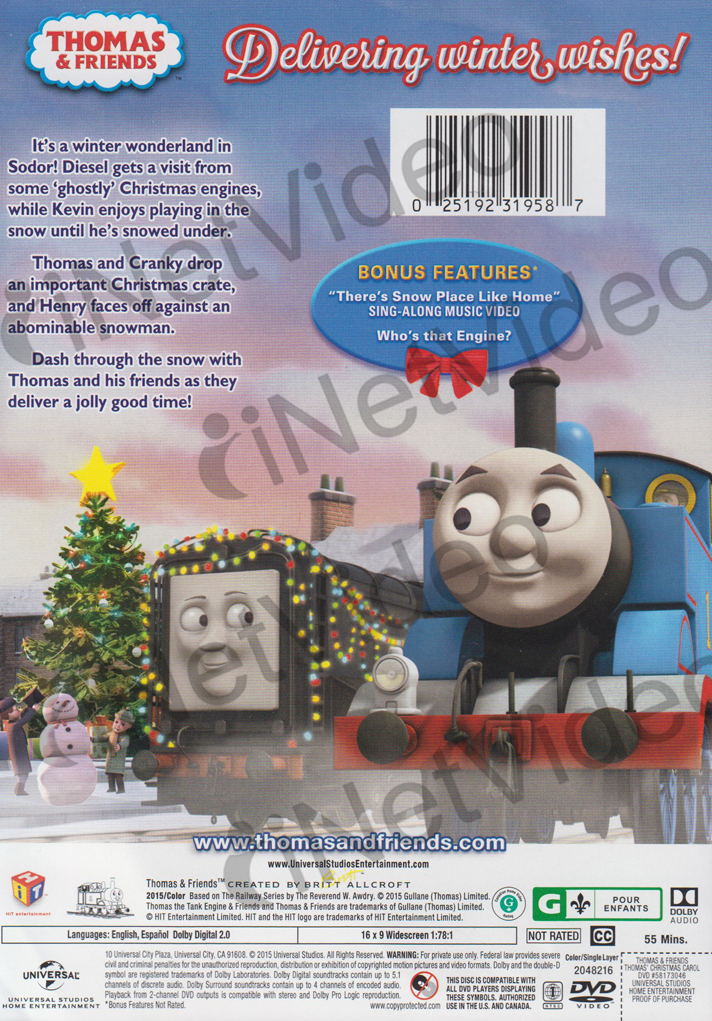 Thomas And Friends Thomas Christmas Carol New Dvd 25192319587 Ebay