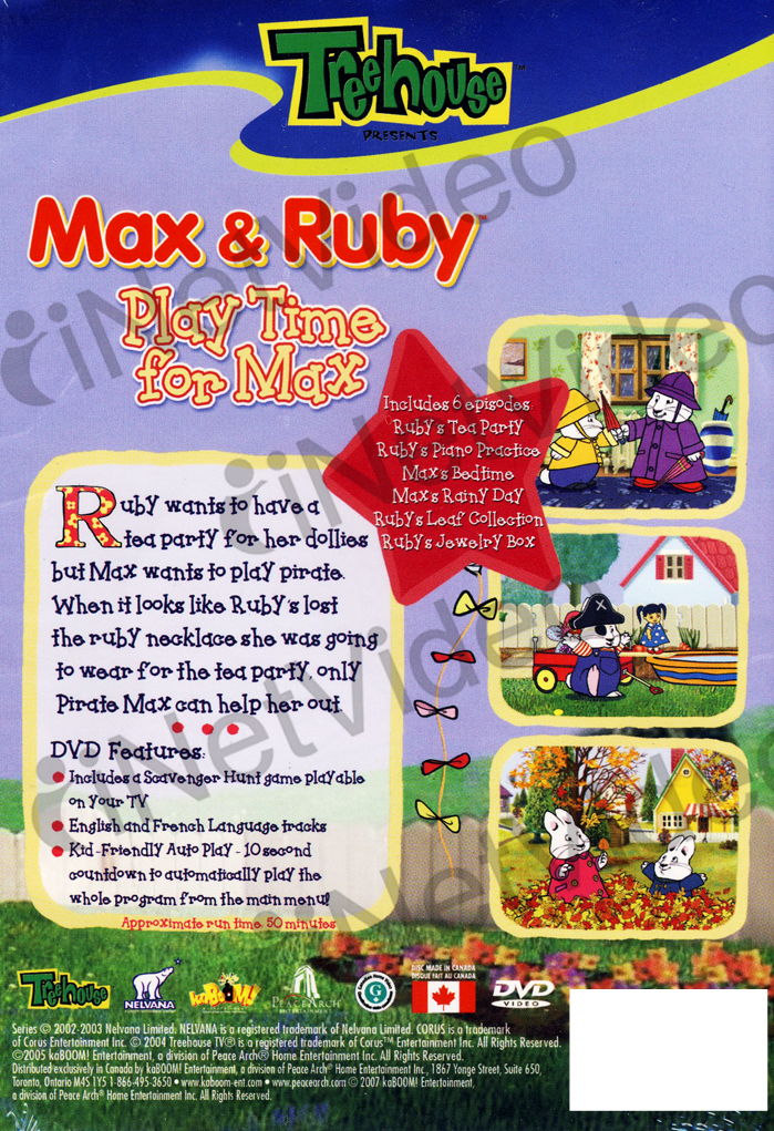 MAX AND RUBY - PLAY TIME FOR MAX *NEW DVD************** | eBay