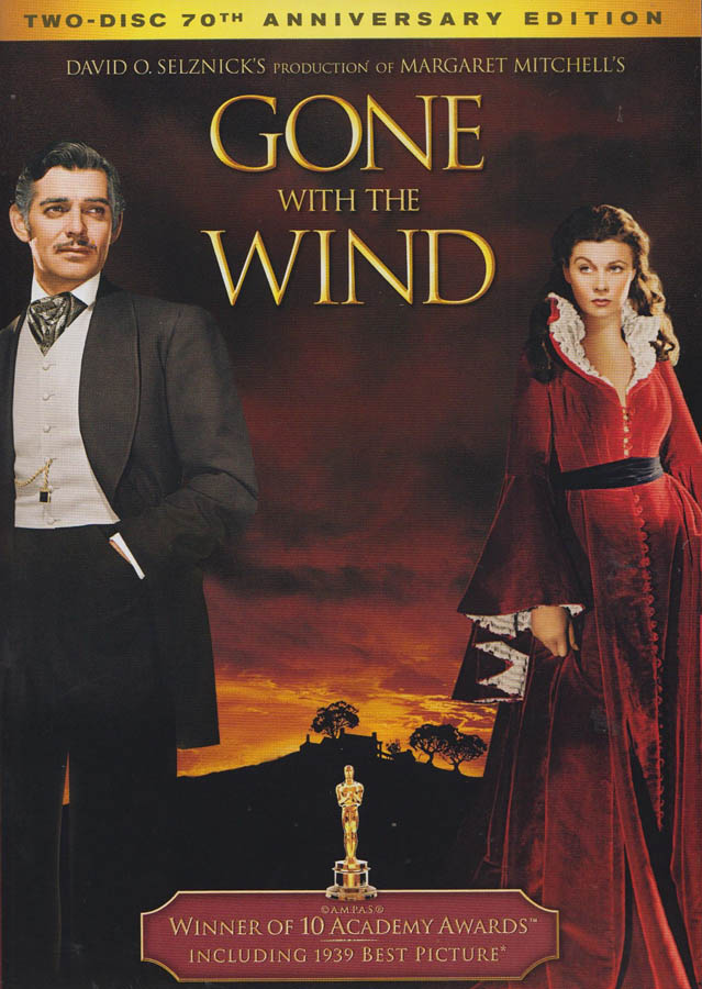GONE WITH THE WIND (TWO DISC 70TH ANNIVERSARY EDITION) (DVD) - Picture 1 of 2